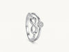 Silver Infinity Ring with Sparkling Stone Accent