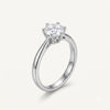 Classic Round Solitaire Ring with Brilliant Clear Centre Stone