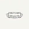 Elegant Round Stone Half Eternity Band Ring for Women