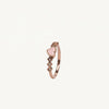 Elegant Rose Gold Heart Ring with Pink Enamel Detail