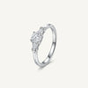 Elegant Silver Solitaire Ring with Radiant Crystal Centre Stone