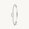 Heart Crystal Bangle Bracelet for Women – Elegant Love Design