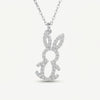 Elegant Silver Bunny Rabbit Pendant Necklace