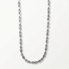 Silver U-Link Chain Necklace with Modern Geometric Design