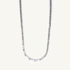 Silver Geometric Link Chain Necklace with Modern Rectangular Design