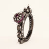 Luxury Ruby & White Stone Studded Designer Kada Bracelet