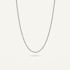 Delicate Twisted Silver Chain Necklace