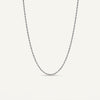 Twisted Rope-Style Silver Necklace