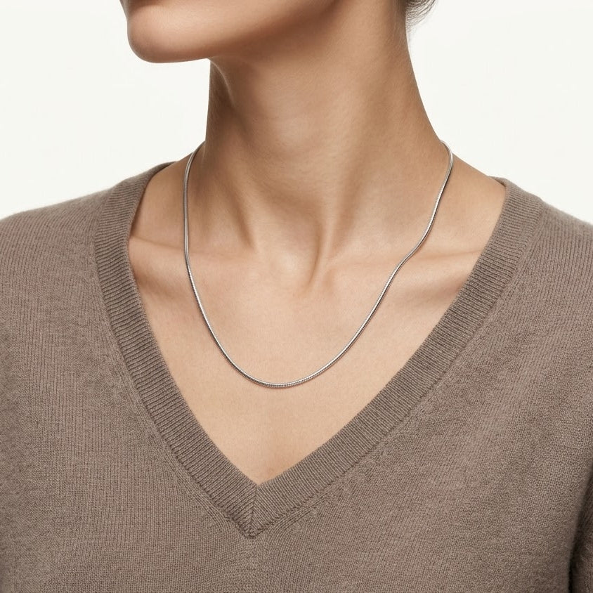 Minimal Silver Chain Necklace