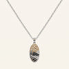 Moonlit Mountain Landscape Necklace & Earrings Set
