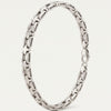 Modern Silver-Tone Cross Link Chain Bracelet