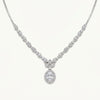 Oval Diamond-Style Necklace & Earrings Set