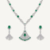 Emerald Necklace & Earrings Set