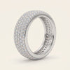 Silver Pavé Crystal Eternity Band Ring