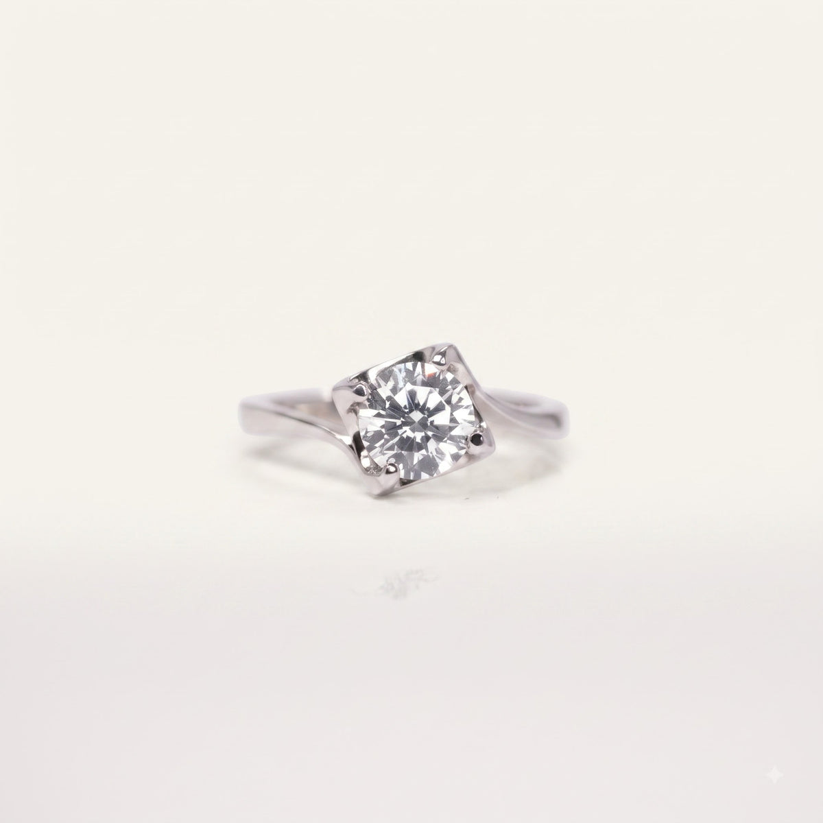 Classic Solitaire Crystal Prong Ring