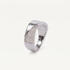 Silver Crystal Triangle Accent Statement Ring