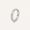 Modern Geometric Open-Link Crystal Eternity Ring