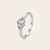 Elegant Open-Heart Floral Crystal Ring with Sparkling Accents