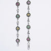 Multicolor Gemstone Floral Anklet – Vintage Silver-Tone Jewellery