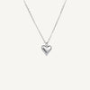 Elegant Silver Heart Pendant Necklace