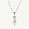 Elegant Silver Girl Pendant Necklace – Dainty Charm Necklace for Women