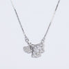 Silver Leaf Pearl Pendant Necklace – Elegant Floral Jewellery