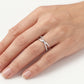 Elegant Double Curve Crystal Silver Ring with Sparkling Open Design