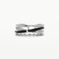 Black & Silver Stacked Ring Set with Sparkling Accents