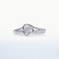 Elegant Silver Heart-Shaped Crystal Ring for Women