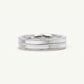 Classic Silver-Tone Double-Line Band Ring