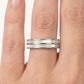 Classic Silver-Tone Double-Line Band Ring