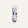 Classic Silver-Tone Double-Line Band Ring