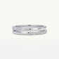 Elegant Silver Pave Half Eternity Ring with Sparkling Stone Band