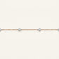 Rose Gold Beaded Bracelet with Sparkling Round Accents