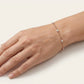 Rose Gold Beaded Bracelet with Sparkling Round Accents