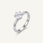Classic Round Solitaire Ring with Brilliant Clear Centre Stone