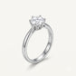Classic Round Solitaire Ring with Brilliant Clear Centre Stone