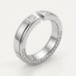 Elegant Silver-Tone Men’s Diamond-Style Band Ring
