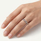 Elegant Infinity Heart & Key Crystal Ring