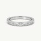 Elegant Silver-Tone Pave Band Ring with Round Accent Stone