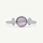 Elegant Pink Cat's Eye Stone Twisted Band Ring for Women