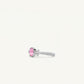 Elegant Pink Cat's Eye Stone Twisted Band Ring for Women