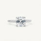 Elegant Cushion-Cut Crystal Solitaire Ring for Women