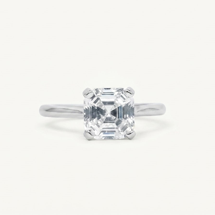Elegant Cushion-Cut Crystal Solitaire Ring for Women