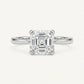 Elegant Cushion-Cut Crystal Solitaire Ring for Women
