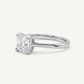 Elegant Cushion-Cut Crystal Solitaire Ring for Women