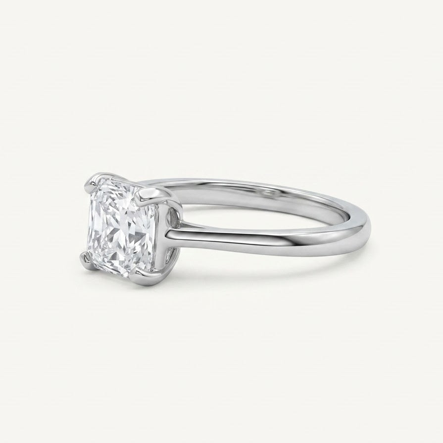 Elegant Cushion-Cut Crystal Solitaire Ring for Women