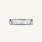Elegant Mother of Pearl Inlay Silver-Tone Band Ring for Women