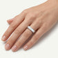 Elegant Mother of Pearl Inlay Silver-Tone Band Ring for Women