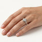 Elegant Round-Cut Solitaire Ring with Sculpted Silver Setting